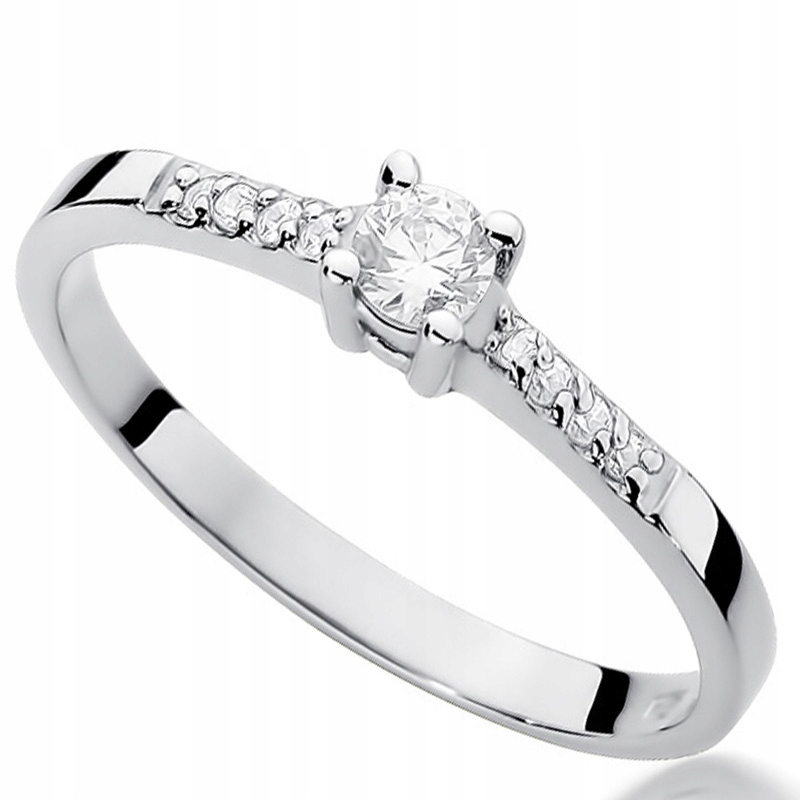 

Zaręczynowy Pierścionek Złoty Z Brylantami 0,22ct