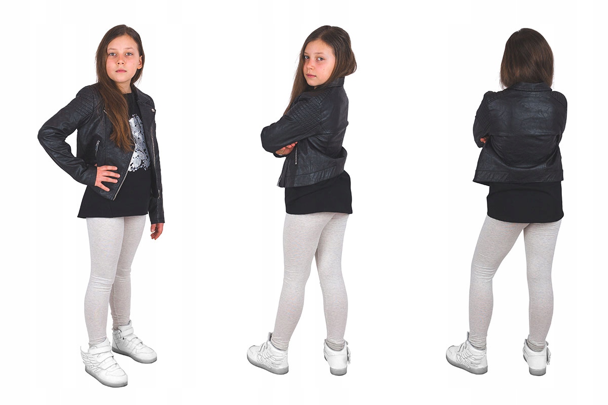 

Legginsy Klasyczne Getry Szare 128 - True Fashion