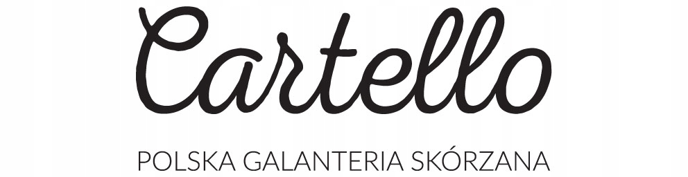 Zestaw SKÓRZANY portfel + bilonówka Cartello HIT! Wzór dominujący logo