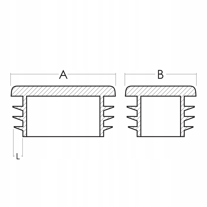 50x30 ZAŚLEPKI DO PROFILI - 10 SZT. BIAŁE Rodzaj zaślepka