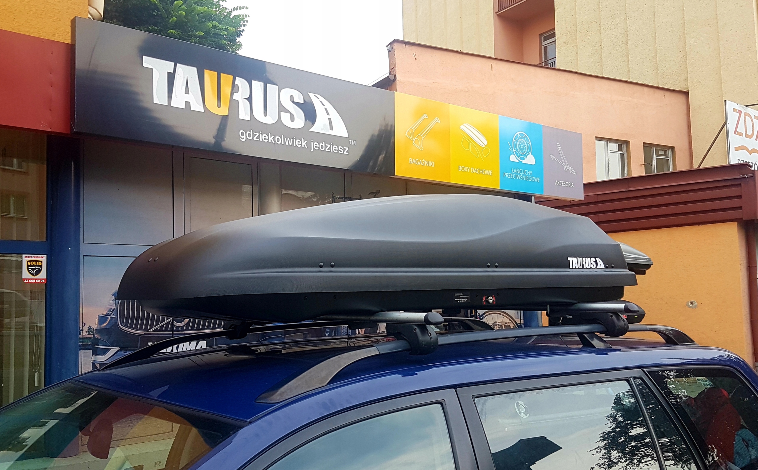 Box Kufer dachowy TAURUS ALTRO 460 czarny karbon Product Width 78 cm