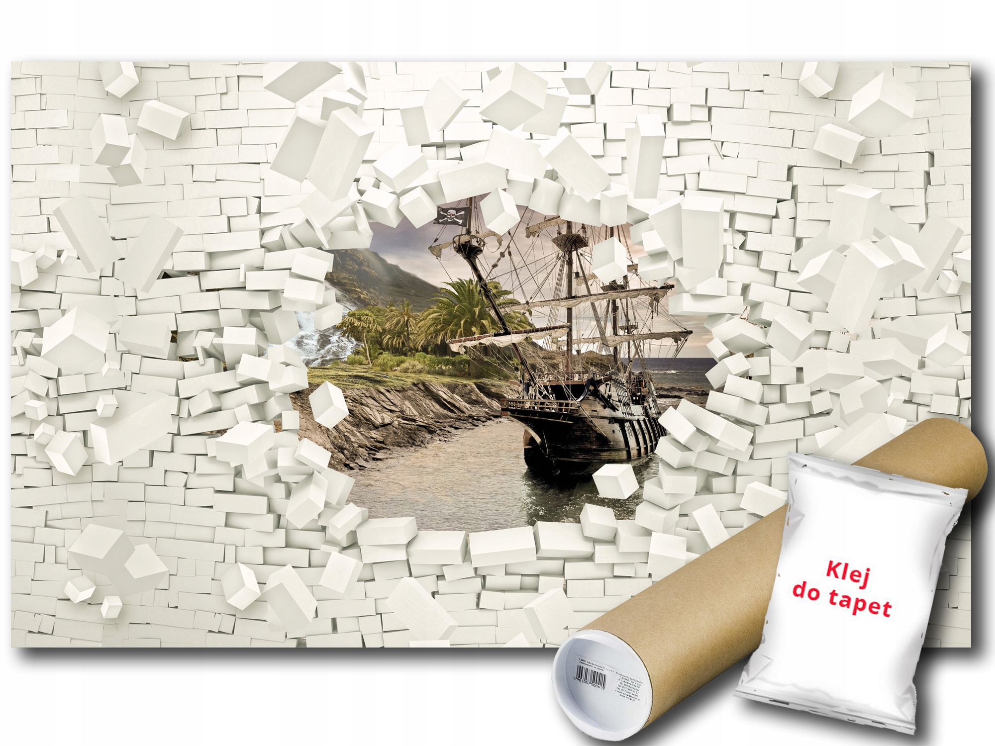 Fototapeta Cihla Zeď Loď 6G V8 368x254 F2723