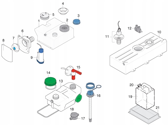 Насос Geo-Duplo Plus Comet 12V 19l / min 1,5 bar