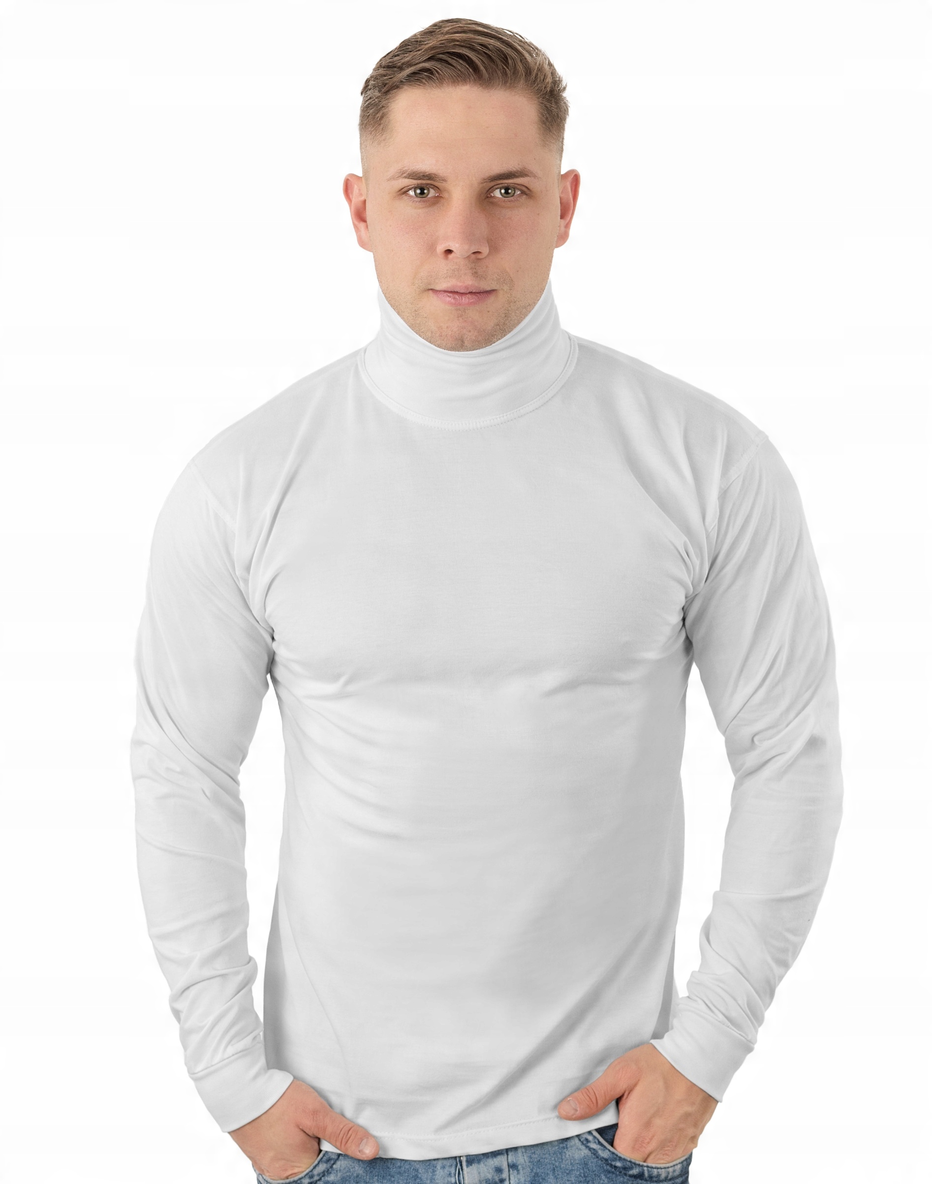 

Sweter Golf Męski Golfy Wxm r XXL biały