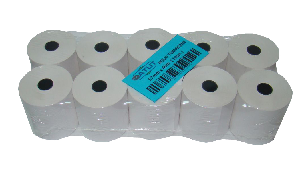 

Rolki do kasy termiczne 57mm x 40m 10szt Markowe
