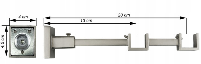 WSPORNIK PODWÓJNY KWADRO KARNISZ MOCOWANIE Marka Laur