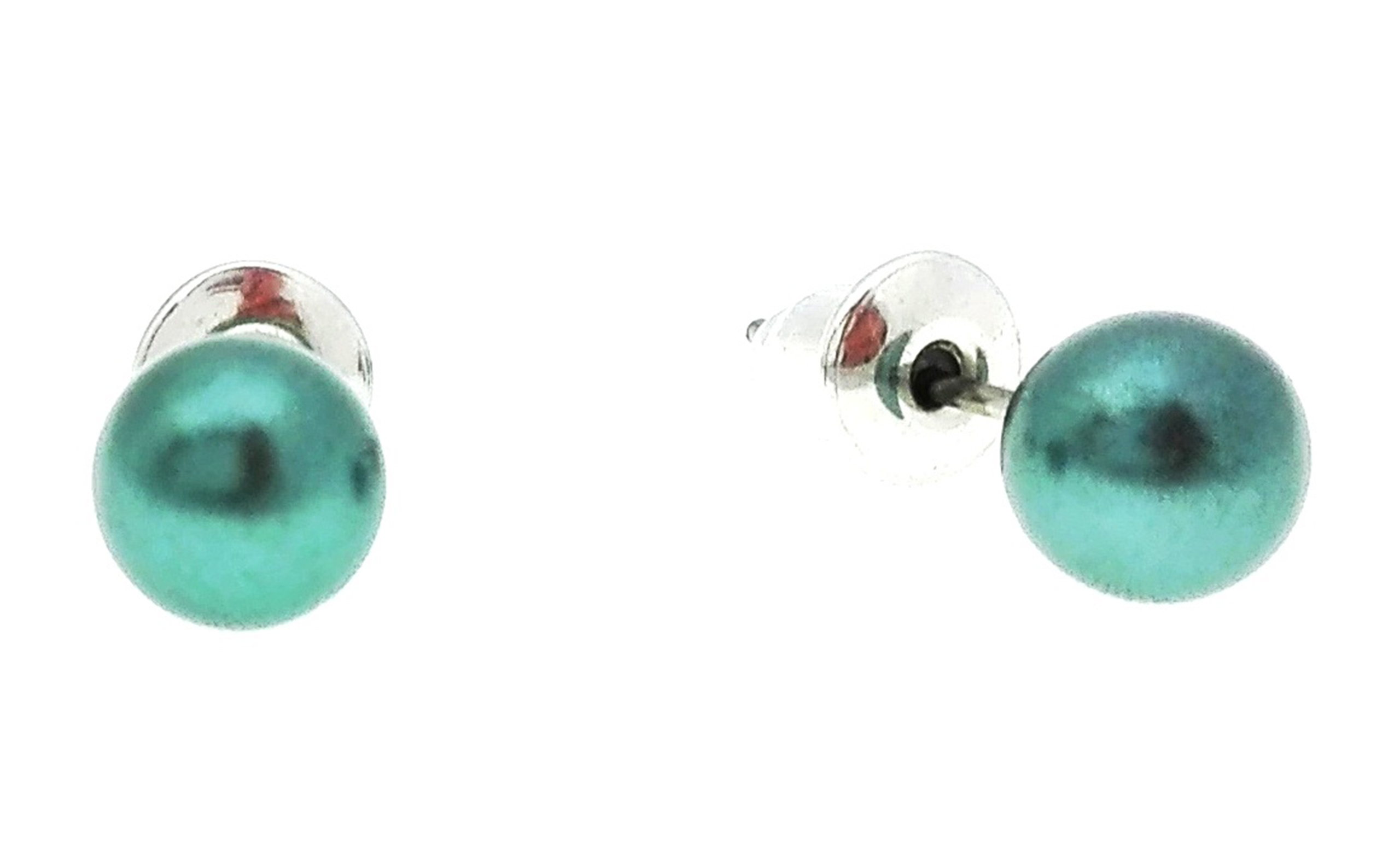 

Kolczyki perełki perły 6 mm Odcień zielonego -24