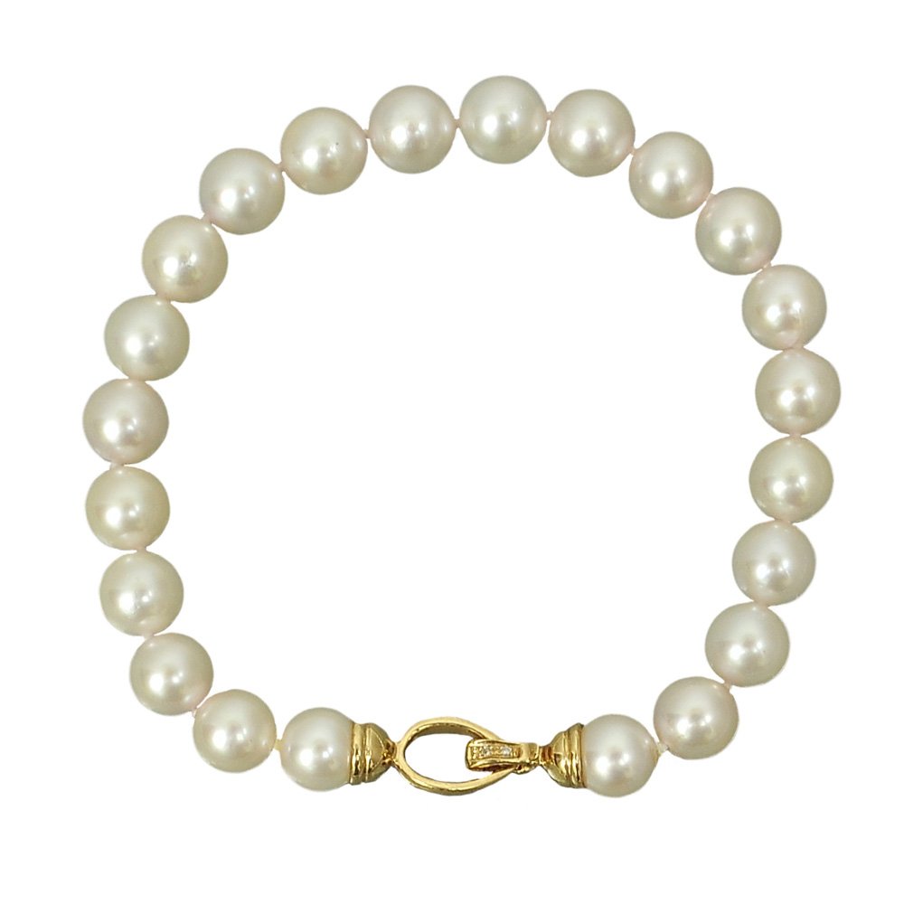 Netradiční Zlatý Náramek Z Mořských Perel Akoya