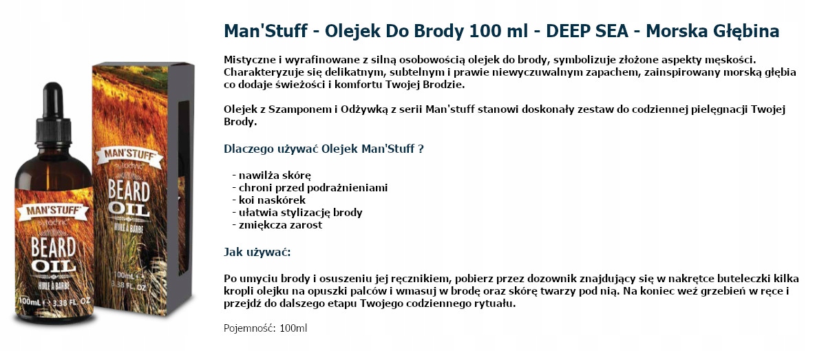 Zestaw do Brody By My Beard olejek 100ml SZCZOTKA Kod producenta 10180001