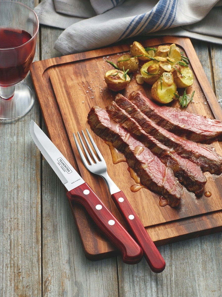 TRAMONTINA 12x Widelec stekowy 21cm BORDO POLYWOOD Kod producenta 21110070