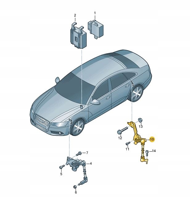 ДАТЧИК РІВНЯ РЕГУЛЮВАННЯ ПІДВІСКИ AUDI A6 A7 A8 ЛІВИЙ ЗАДНІЙ ОРИГІНАЛ ASO photo 2