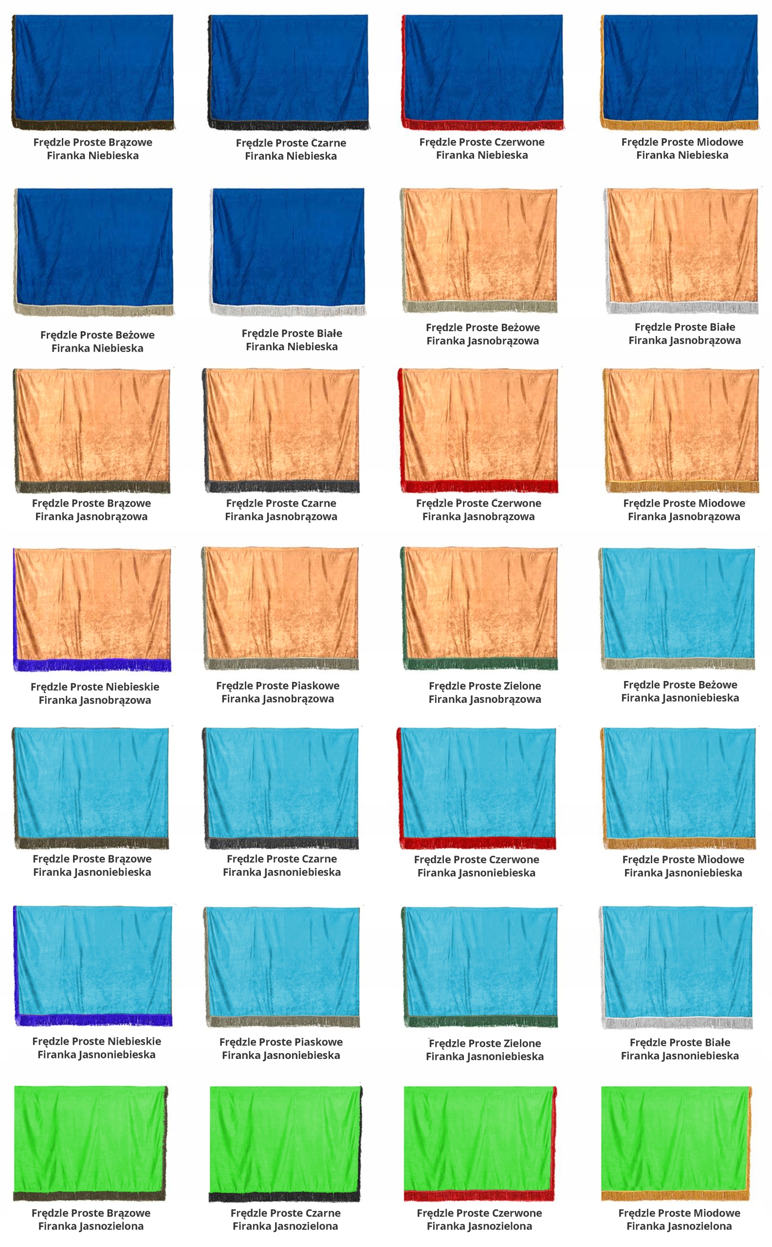 ZASŁONY FIRANKI do kabin TIR komplet |A-FrędzleP Producent inny