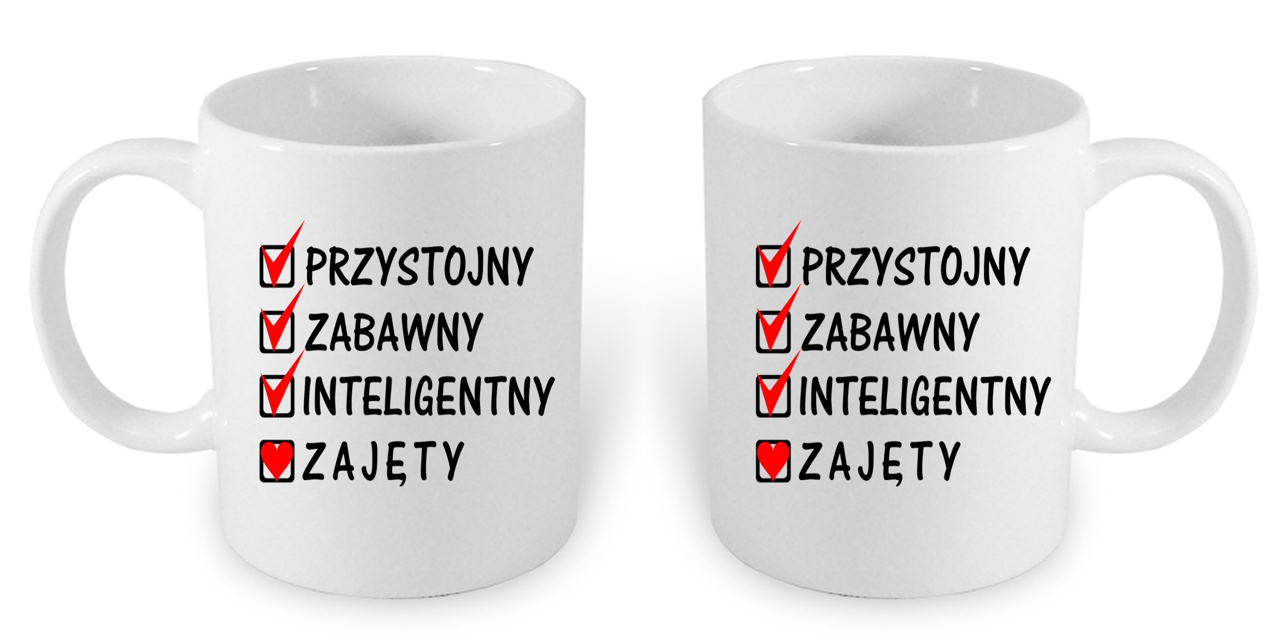 

śmieszny Kubek 550ml Przystojny Zabawny Zajęty