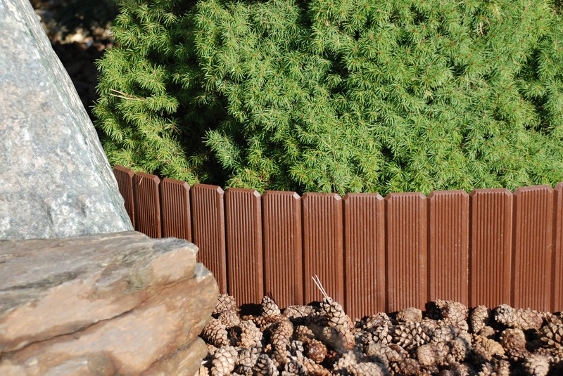 EKO-PALISADA OGRODOWA OBRZEŻE PŁOTEK EKO-BORD oryg Kolor brązowy