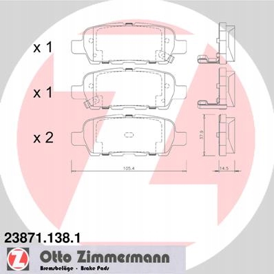 ZIMMERMANN Tył INFINITI G37 G35 Ex37 Ex35 Ex30d Сторона кабіни tył foto 0