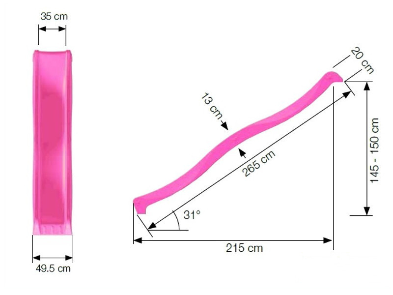 Высота пластика. Горка детская пластиковая Размеры. Горка пластиковая Размеры. Пластиковая горка габарит. Горка пластиковая чертеж.