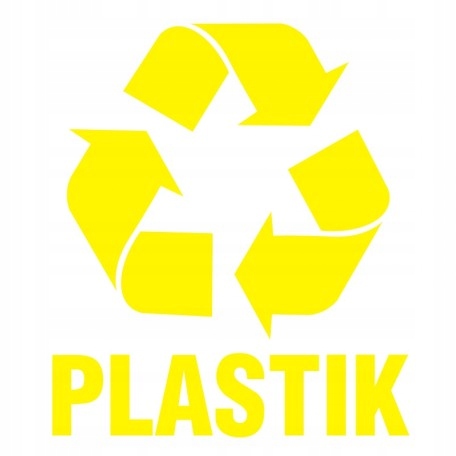 Plastik 1 znak 15x15 naklejka