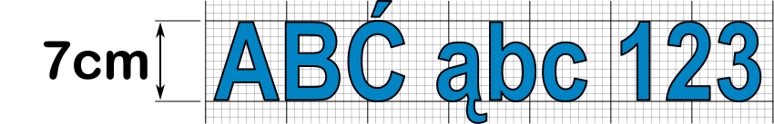 Wodoodporne naklejki napisy LITERY / CYFRY samoprzylepne 7 cm Stan opakowania oryginalne