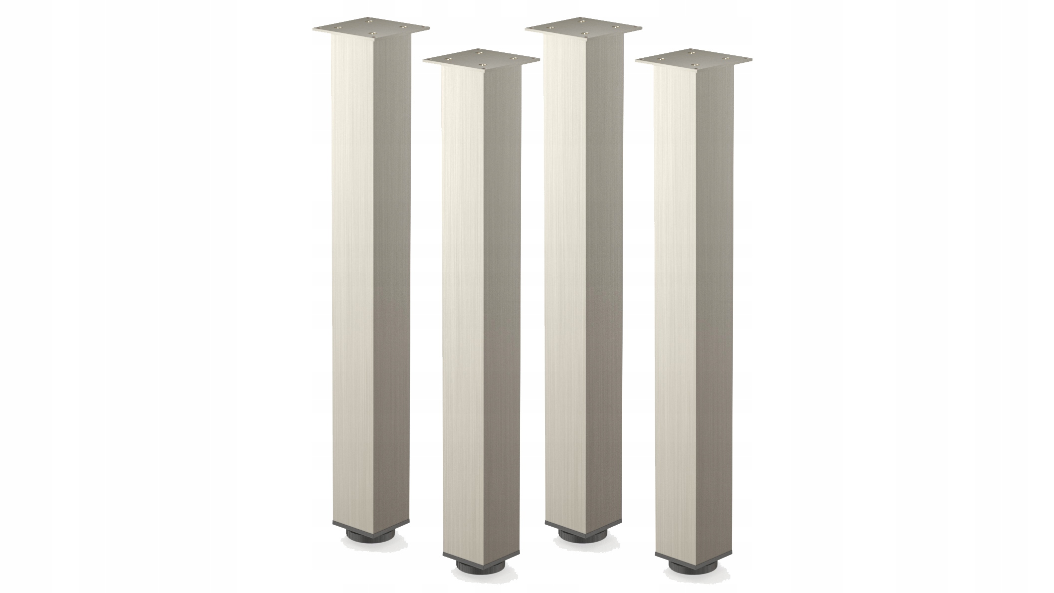 4 X Noha Pro Stůl S Deskou H 710 MM, Nastavitelná, Nerez