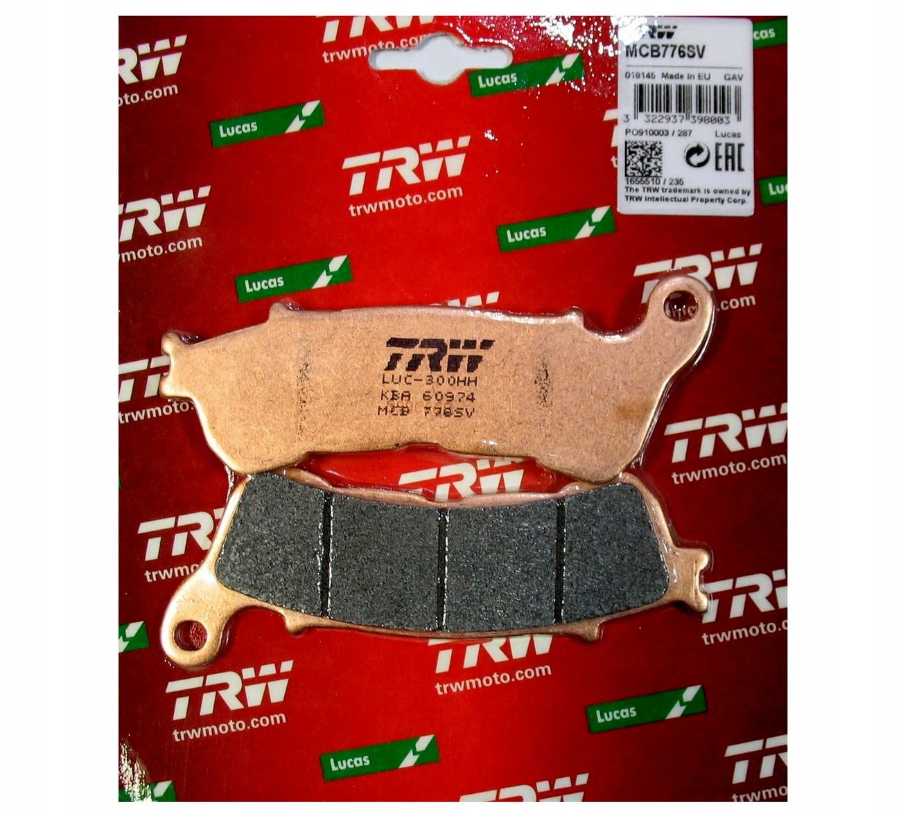 Klocki Hamulcowe TRW LUCAS MCB776SV HONDA NT 700