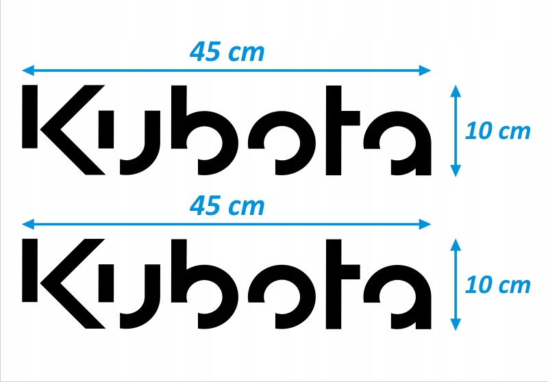 NAKLEJKI NAKLEJKA - KUBOTA - 2 szt. - CZARNE