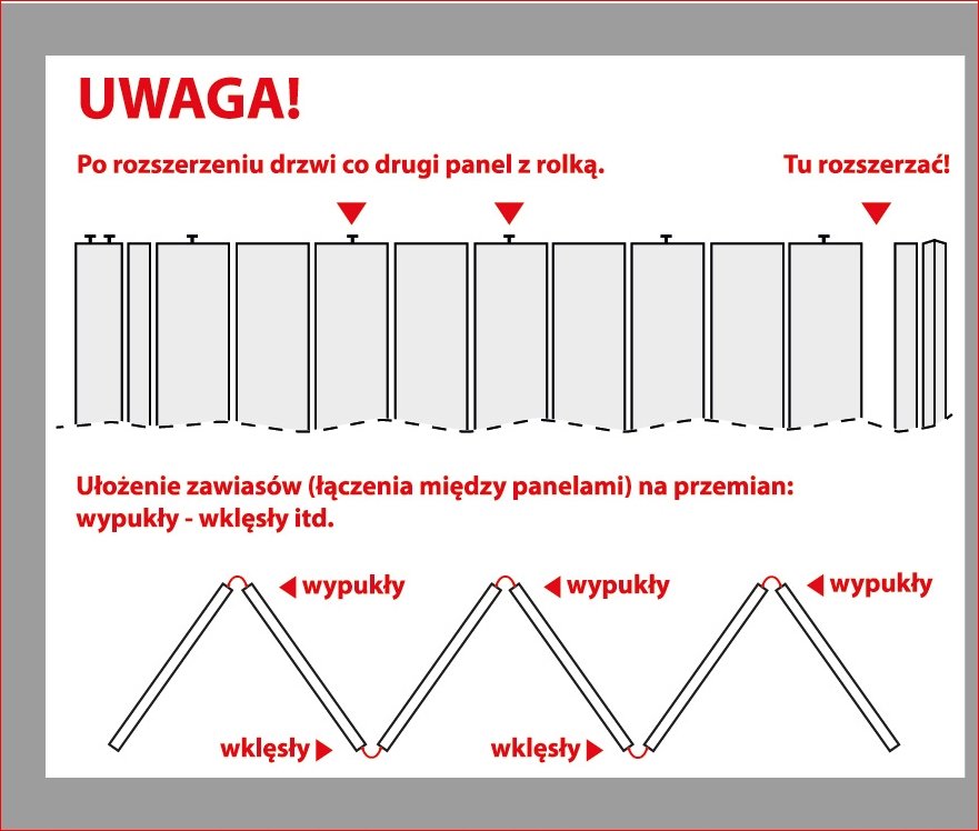 DRZWI HARMONIJKOWE ST6 KOLOR DĄB SONOMA 80 CM Rodzaj łamane/składane