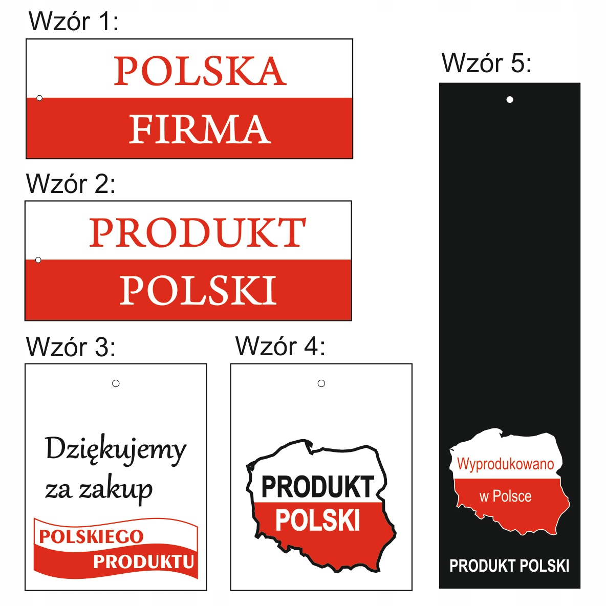 Etykiety OZDOBNE / PRODUKT POLSKI / FLAGA / 200x Marka Danpol