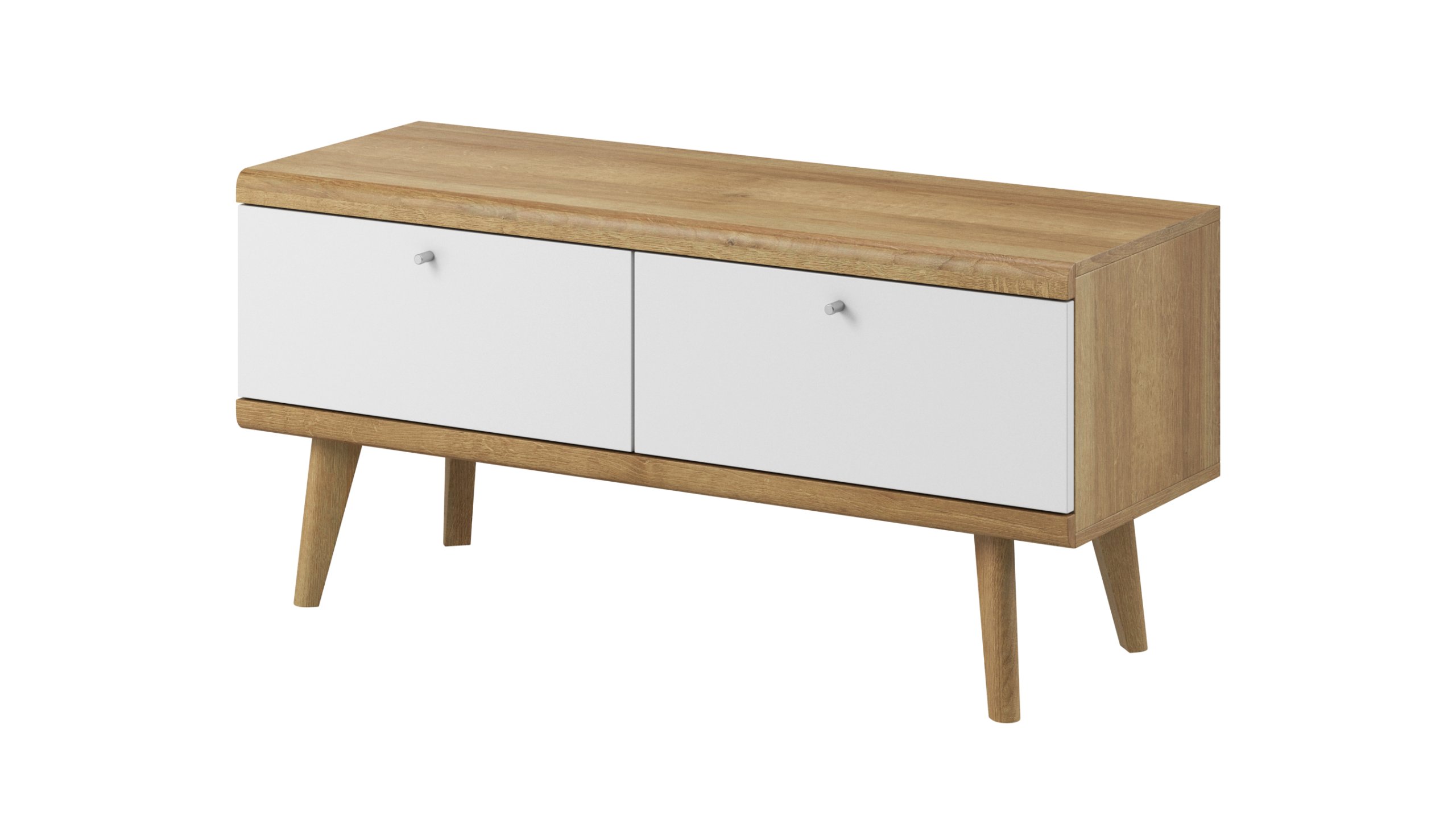 

Porta 1 szafka rtv 107 cm Dąb Riviera Biały