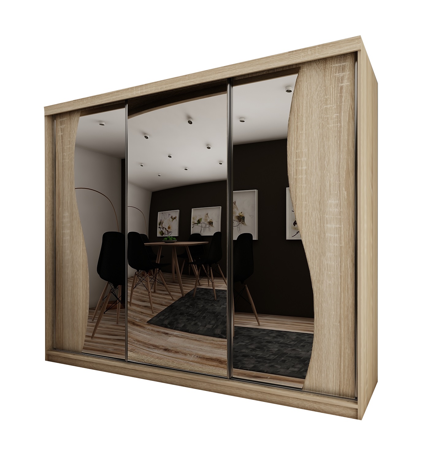 Skříň posuvná Barcelona B-8 250 Bílá Sonoma