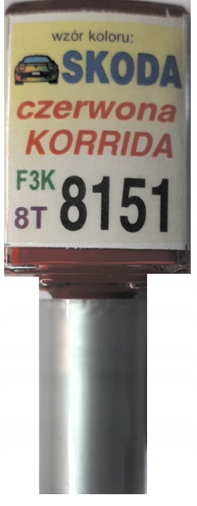 

Skoda 8151 8T F3K Korrida Red Lakier Zaprawka Ara