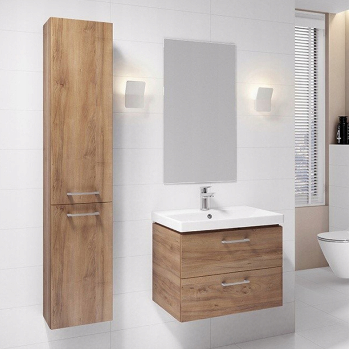 Słupek Szafka Lara Cersanit Orzech 30x150 Głębokość mebla 25 cm