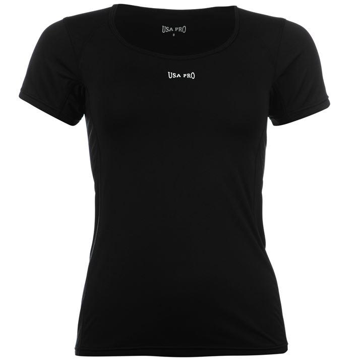 FIT0057 Usa Pro T-shirt do ćwiczeń S/36 Eu czarny