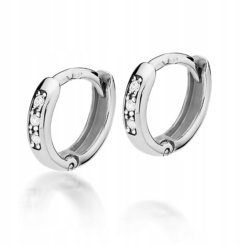 

Kolczyki Z Białego Złota Z Brylantami 0,08ct