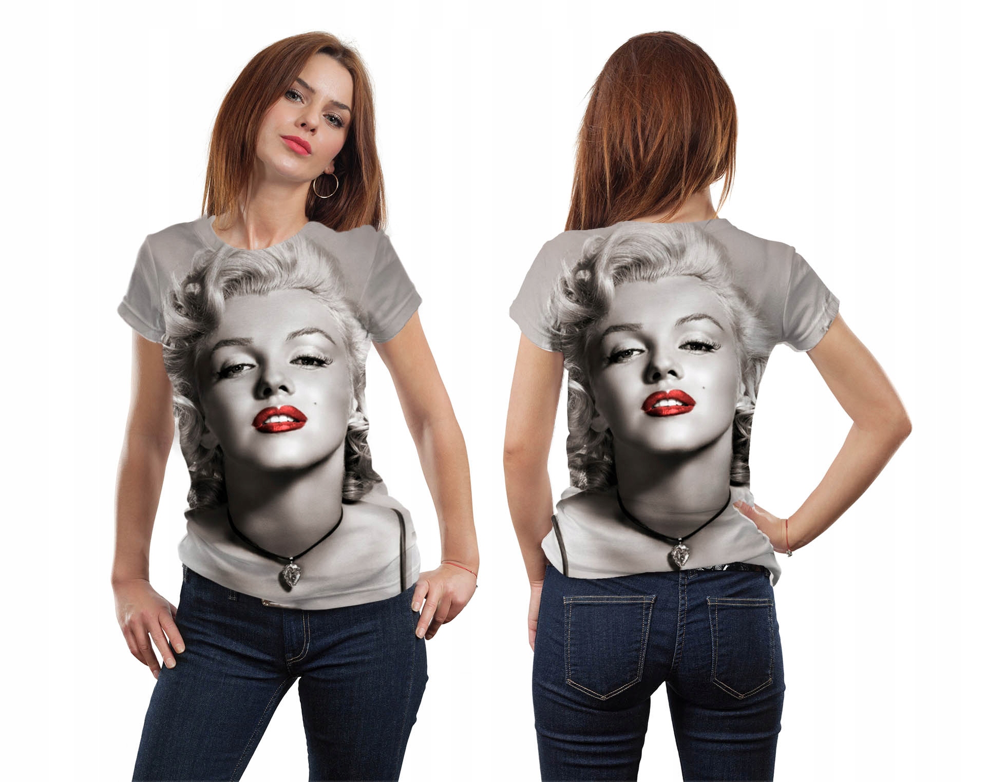 

Koszulka 3D Fullprint M Merylin Monroe Red Lips