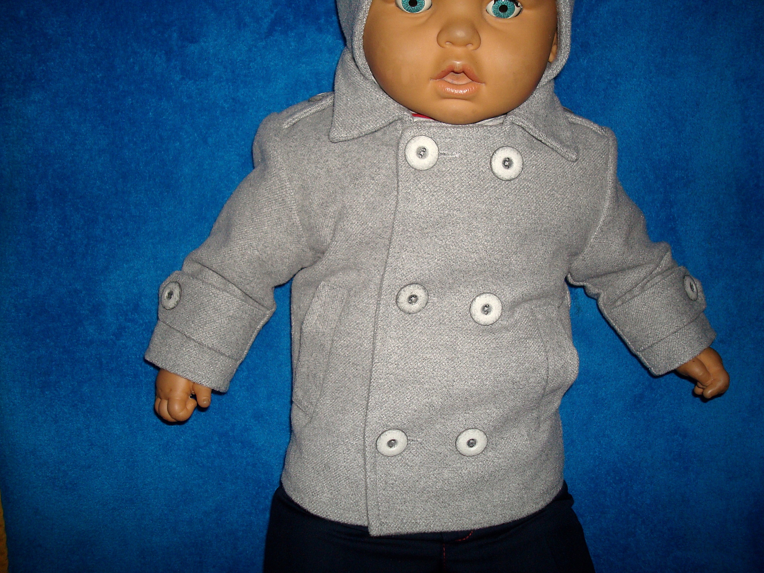 PŁASZCZ FLAUSZ SPODNIE OCIEPLANE UBRANKO CHRZTU 80 Marka Inna marka