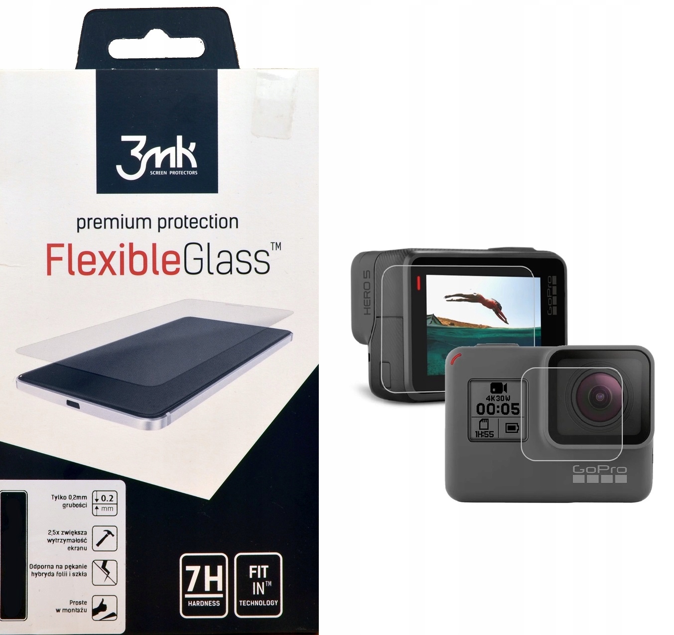 

3MK Flexible Szkło Hartowane Do Gopro Hero 6 7