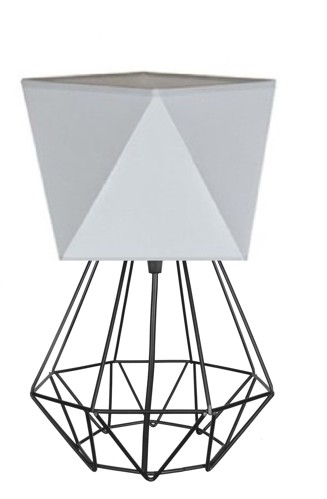 

Lampka Abażurowa Nocna Diament Jasnoszara ABAŻUR-1