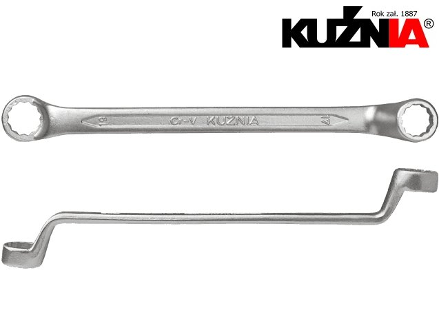 

Kuźnia klucz oczkowy 19x22mm 12-kątny wygięty RWKb
