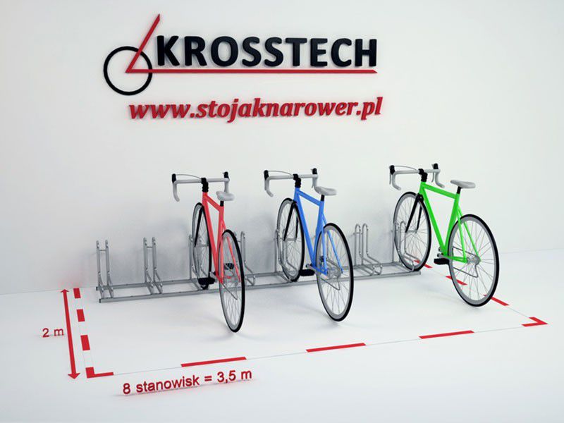STOJAK NA ROWER ROWERY RAD 8 ROWEROWY ROWEROWE HIT Montaż do podłoża