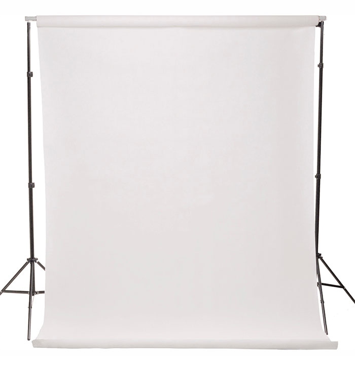 TŁO FOTO 1,6x2,5m BIAŁE TULEJA 120g/m2 + 2 KLIPSY Producent Massa