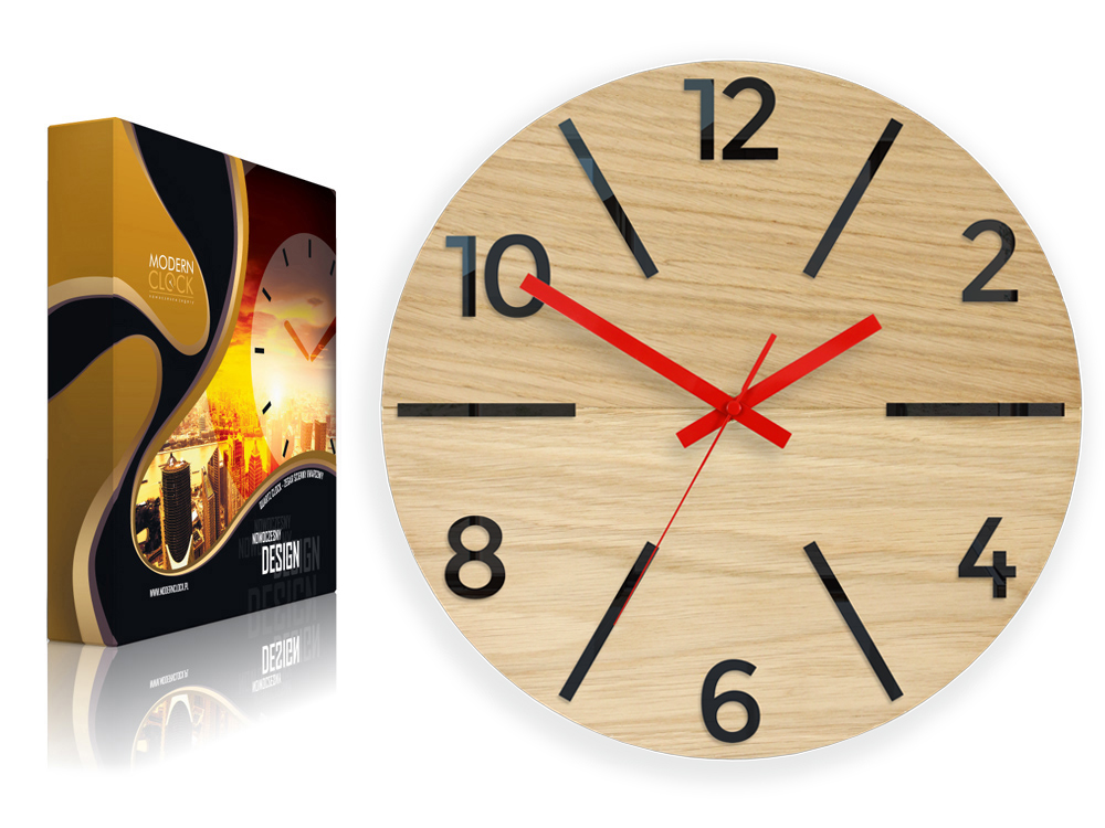 Moderní Dřevěné Nástěnné Hodiny Aksel – Novinka