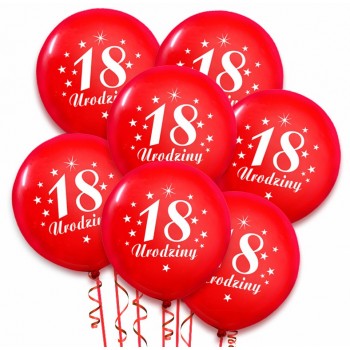 

Balon balony napis 18 Urodziny 30 sztuk