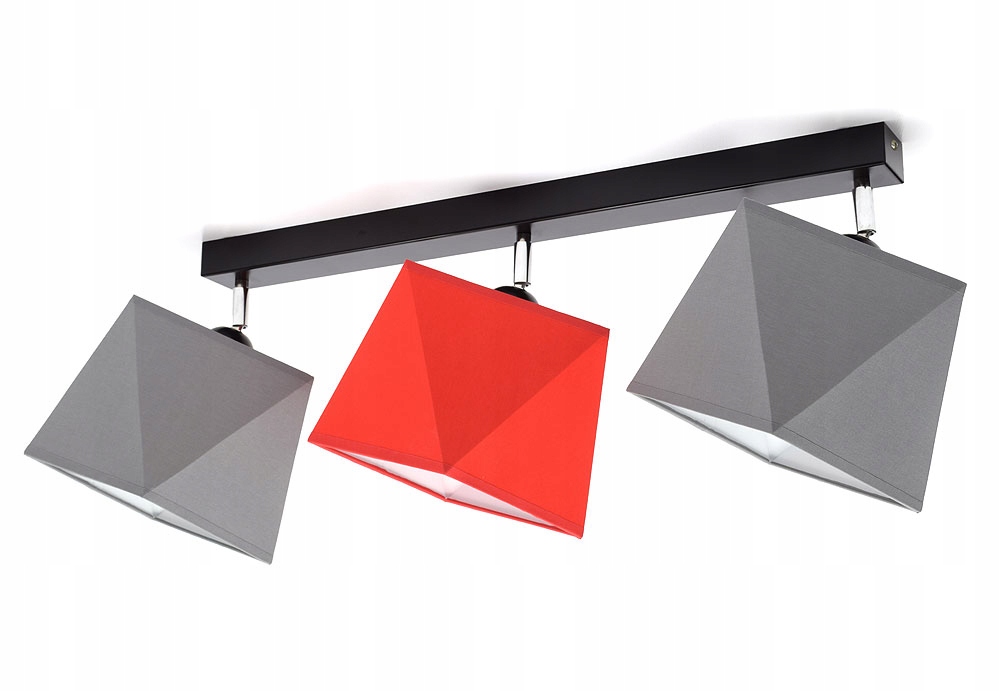 

Lampa sufitowa plafon żyrandol 3 abażury kolor