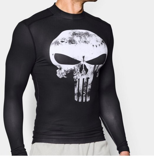 Koszulka Termoaktywna PUNISHER SIŁOWNIA MARVEL M Dekolt okrągły