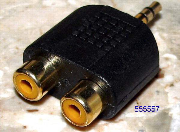 ADAPTER JACK STEREO NA 2 x RCA - CHINCH - ZŁOTY ! Marka Lechpol
