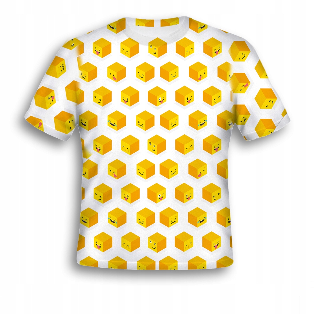 

Koszulka Full Print Emotikon Kostki S Fitness Pl