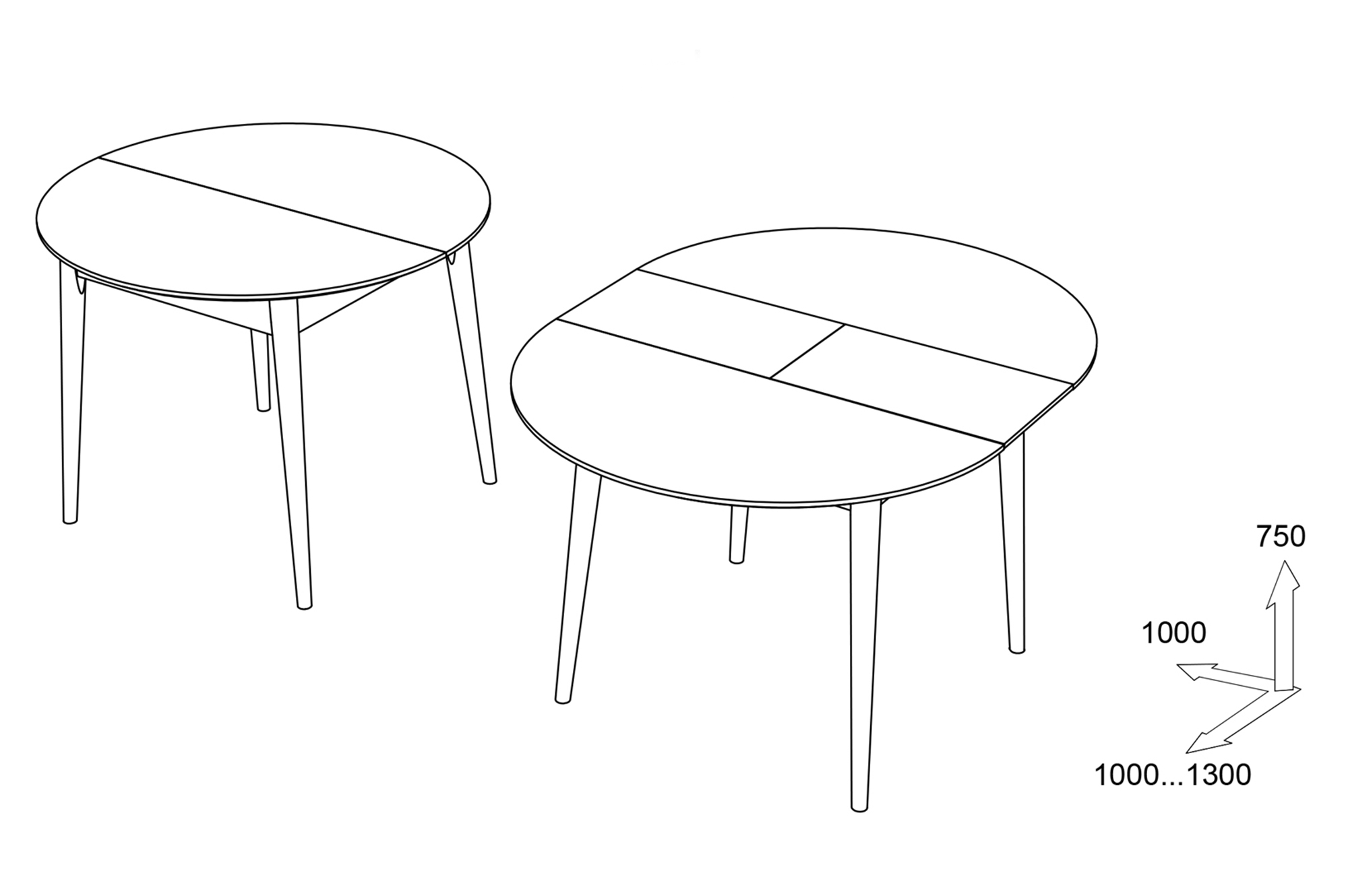 деревянный круглый стол чертеж