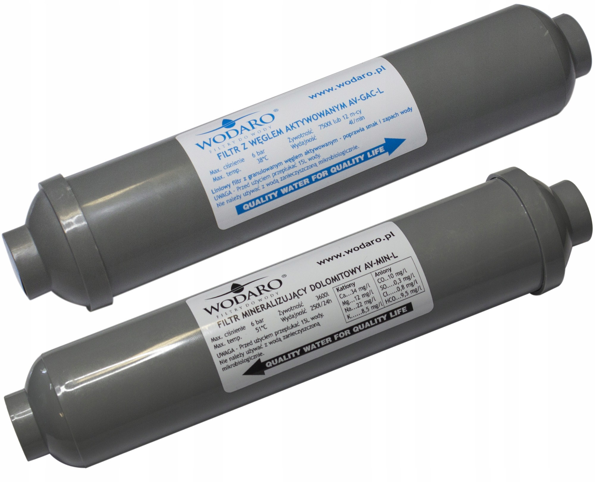 Zestaw Filtrów do Wody WODARO GRAPHITE Mineralizator Wody + Węgiel Aktywny