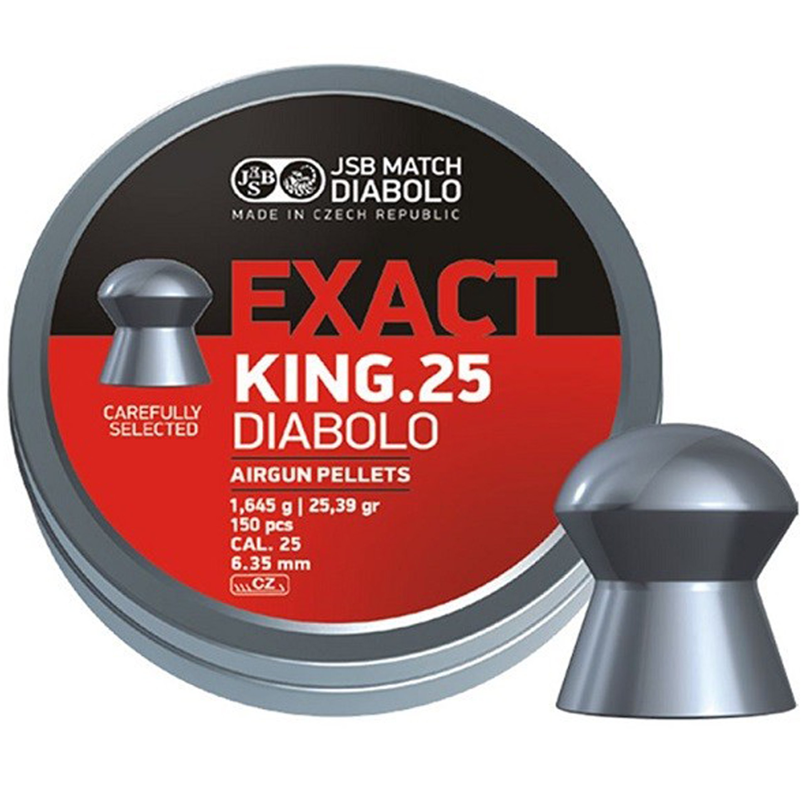 

Śrut Jsb Exact King 6,35 mm 1,645g Diabolo 150szt