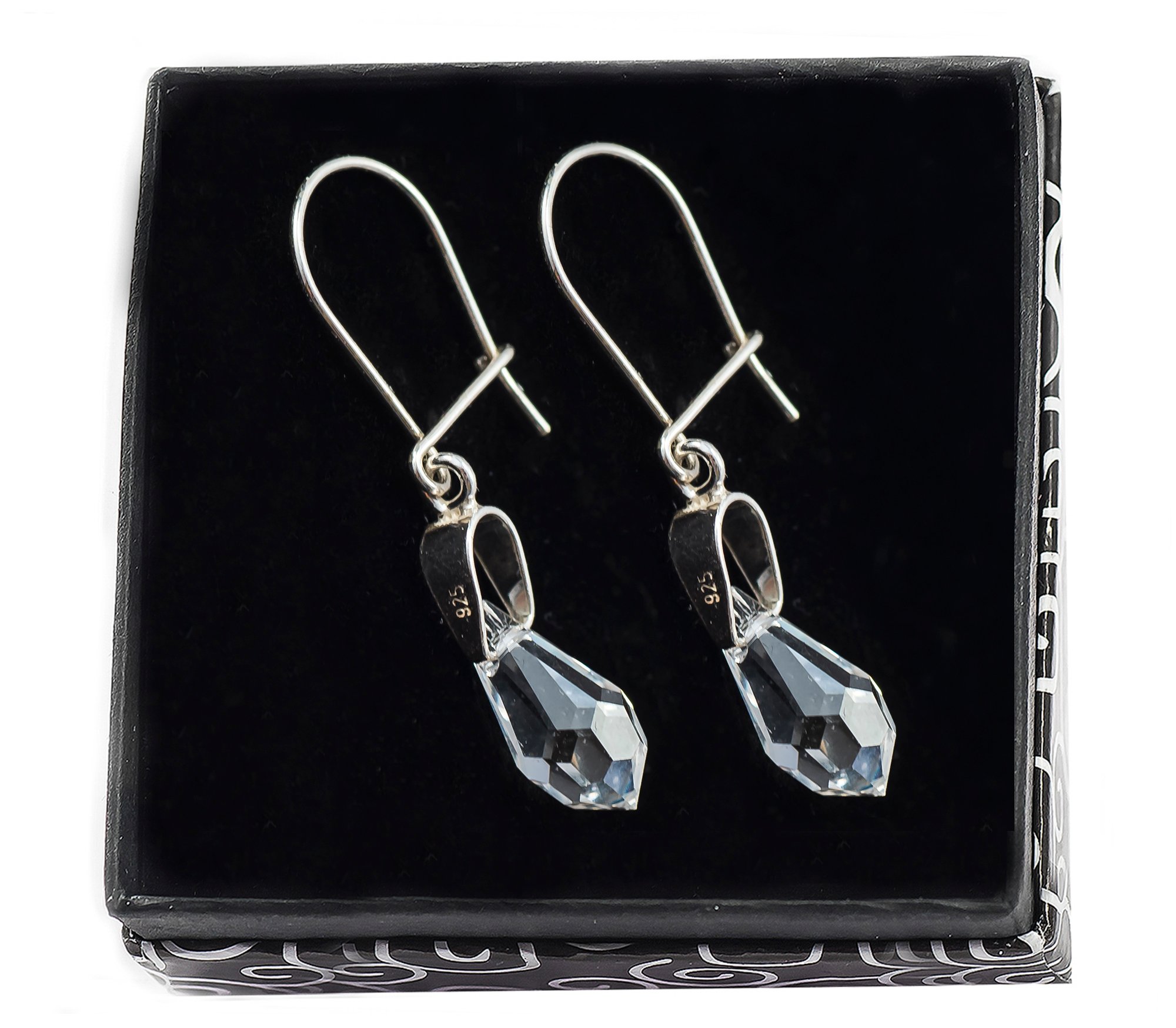 

Swarovski Kolczyki Krople drop teardrop 13mm 925